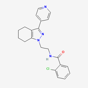2-chloro-N-(2-(3-(pyridin-4-yl)-4,5,6,7-tetrahydro-1H-indazol-1-yl)ethyl)benzamide