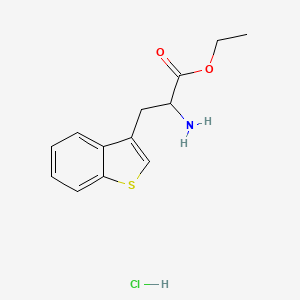 molecular formula C13H16ClNO2S B2868549 Ethyl 2-amino-3-(1-benzothiophen-3-yl)propanoate hydrochloride CAS No. 116654-74-1