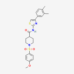 N-(4-(3,4-dimethylphenyl)thiazol-2-yl)-1-((4-methoxyphenyl)sulfonyl)piperidine-4-carboxamide