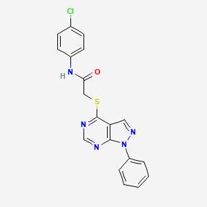 N-(4-chlorophenyl)-2-(1-phenylpyrazolo[3,4-d]pyrimidin-4-yl)sulfanylacetamide