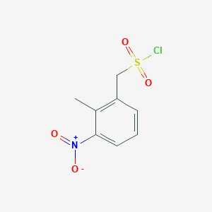 molecular formula C8H8ClNO4S B2868641 (2-Methyl-3-nitrophenyl)methanesulfonyl chloride CAS No. 1156223-28-7