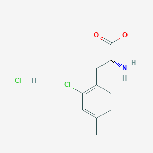 molecular formula C11H15Cl2NO2 B2868650 Methyl (2r)-2-amino-3-(2-chloro-4-methylphenyl)propanoate hydrochloride CAS No. 2550996-47-7