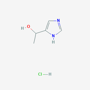 molecular formula C5H9ClN2O B2868660 1-(1H-Imidazol-4-yl)-ethanol HCl CAS No. 62256-53-5