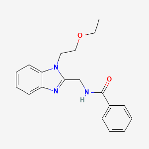 molecular formula C19H21N3O2 B2868823 N-{[1-(2-ethoxyethyl)-1H-1,3-benzodiazol-2-yl]methyl}benzamide CAS No. 890643-86-4