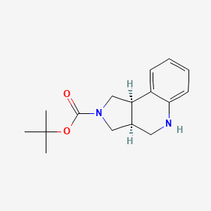 molecular formula C16H22N2O2 B2868835 tert-butyl (3aS,9bR)-1,3,3a,4,5,9b-hexahydropyrrolo[3,4-c]quinoline-2-carboxylate CAS No. 1422344-51-1