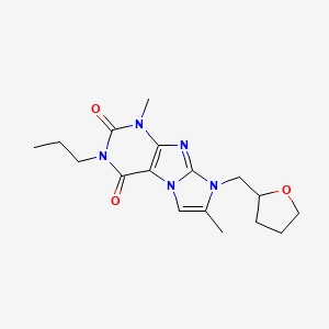 4,7-Dimethyl-6-(oxolan-2-ylmethyl)-2-propylpurino[7,8-a]imidazole-1,3-dione
