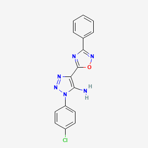 1-(4-chlorophenyl)-4-(3-phenyl-1,2,4-oxadiazol-5-yl)-1H-1,2,3-triazol-5-amine