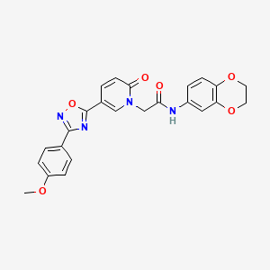 N-(2,3-dihydrobenzo[b][1,4]dioxin-6-yl)-2-(5-(3-(4-methoxyphenyl)-1,2,4-oxadiazol-5-yl)-2-oxopyridin-1(2H)-yl)acetamide