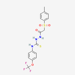1-[[2-(4-Methylphenyl)sulfonylacetyl]amino]-3-[4-(trifluoromethoxy)phenyl]thiourea