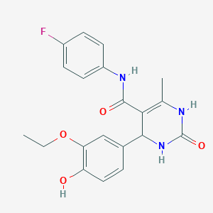 4-(3-ethoxy-4-hydroxyphenyl)-N-(4-fluorophenyl)-6-methyl-2-oxo-1,2,3,4-tetrahydropyrimidine-5-carboxamide