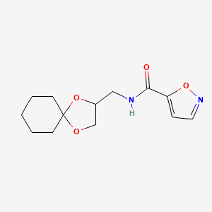N-(1,4-dioxaspiro[4.5]decan-2-ylmethyl)isoxazole-5-carboxamide