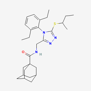 molecular formula C28H40N4OS B2868862 N-{[5-(butan-2-ylsulfanyl)-4-(2,6-diethylphenyl)-4H-1,2,4-triazol-3-yl]methyl}adamantane-1-carboxamide CAS No. 477300-60-0