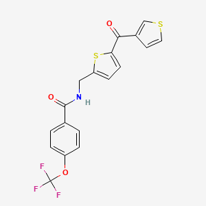 N-((5-(thiophene-3-carbonyl)thiophen-2-yl)methyl)-4-(trifluoromethoxy)benzamide