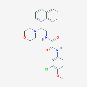molecular formula C25H26ClN3O4 B2868869 N'-(3-chloro-4-methoxyphenyl)-N-[2-(morpholin-4-yl)-2-(naphthalen-1-yl)ethyl]ethanediamide CAS No. 941996-77-6
