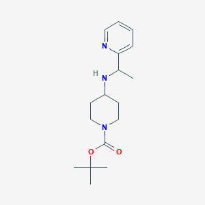 molecular formula C17H27N3O2 B2868923 tert-Butyl 4-((1-(pyridin-2-yl)ethyl)amino)piperidine-1-carboxylate CAS No. 1289386-20-4