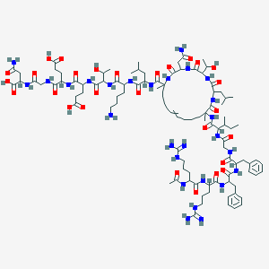 molecular formula C100H159N27O28 B2868957 Sah-sos1A 