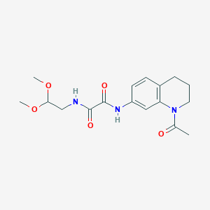 molecular formula C17H23N3O5 B2868963 N'-(1-acetyl-1,2,3,4-tetrahydroquinolin-7-yl)-N-(2,2-dimethoxyethyl)ethanediamide CAS No. 898465-83-3