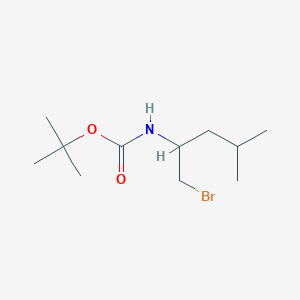 molecular formula C11H22BrNO2 B2869016 Tert-butyl (1-bromo-4-methylpentan-2-yl)carbamate CAS No. 142121-32-2