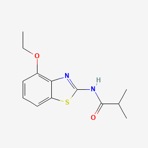 molecular formula C13H16N2O2S B2869095 N-(4-ethoxy-1,3-benzothiazol-2-yl)-2-methylpropanamide CAS No. 15863-90-8
