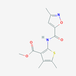 molecular formula C13H14N2O4S B2869107 methyl 4,5-dimethyl-2-(3-methyl-1,2-oxazole-5-amido)thiophene-3-carboxylate CAS No. 946205-23-8