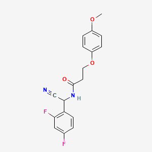 N-[cyano(2,4-difluorophenyl)methyl]-3-(4-methoxyphenoxy)propanamide