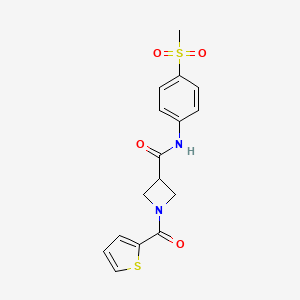 N-(4-(methylsulfonyl)phenyl)-1-(thiophene-2-carbonyl)azetidine-3-carboxamide