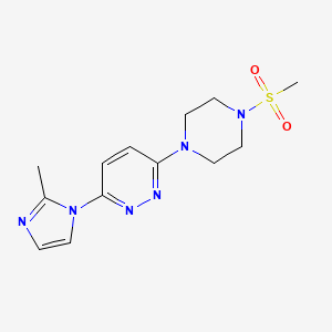 3-(2-methyl-1H-imidazol-1-yl)-6-(4-(methylsulfonyl)piperazin-1-yl)pyridazine