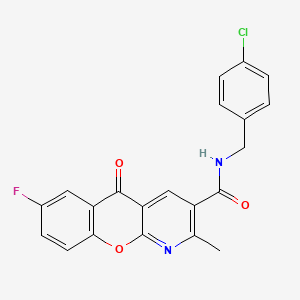 N-(4-chlorobenzyl)-7-fluoro-2-methyl-5-oxo-5H-chromeno[2,3-b]pyridine-3-carboxamide