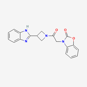3-(2-(3-(1H-benzo[d]imidazol-2-yl)azetidin-1-yl)-2-oxoethyl)benzo[d]oxazol-2(3H)-one