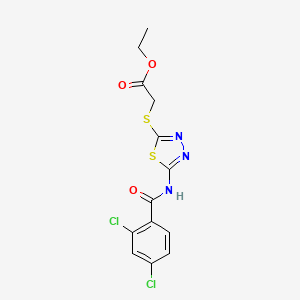 Ethyl 2-((5-(2,4-dichlorobenzamido)-1,3,4-thiadiazol-2-yl)thio)acetate
