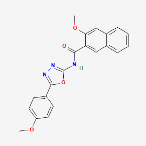 3-methoxy-N-[5-(4-methoxyphenyl)-1,3,4-oxadiazol-2-yl]naphthalene-2-carboxamide