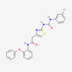 2-(2-(3-(3-chlorophenyl)ureido)thiazol-4-yl)-N-(2-phenoxyphenyl)acetamide