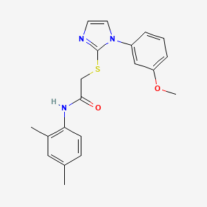 molecular formula C20H21N3O2S B2869178 N-(2,4-dimethylphenyl)-2-((1-(3-methoxyphenyl)-1H-imidazol-2-yl)thio)acetamide CAS No. 851132-32-6