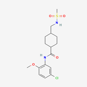 molecular formula C16H23ClN2O4S B2869183 N-(5-chloro-2-methoxyphenyl)-4-(methanesulfonamidomethyl)cyclohexane-1-carboxamide CAS No. 1219911-93-9