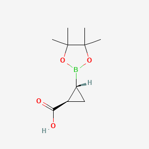 molecular formula C10H17BO4 B2869190 trans-2-Hydroxycarbonyl-1-boronic acid pinacol ester CAS No. 1612892-47-3