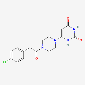 6-[4-[2-(4-Chlorophenyl)acetyl]piperazin-1-yl]-1H-pyrimidine-2,4-dione