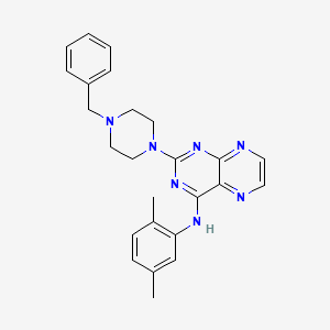 2-(4-benzylpiperazin-1-yl)-N-(2,5-dimethylphenyl)pteridin-4-amine