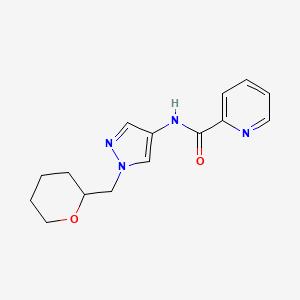 N-(1-((tetrahydro-2H-pyran-2-yl)methyl)-1H-pyrazol-4-yl)picolinamide