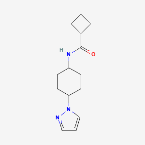 N-[4-(1H-pyrazol-1-yl)cyclohexyl]cyclobutanecarboxamide