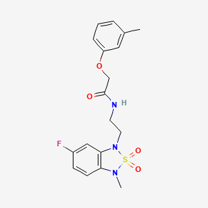 N-(2-(6-fluoro-3-methyl-2,2-dioxidobenzo[c][1,2,5]thiadiazol-1(3H)-yl)ethyl)-2-(m-tolyloxy)acetamide