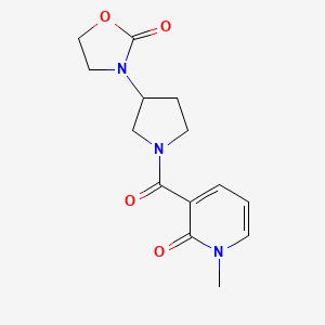 1-Methyl-3-[3-(2-oxo-1,3-oxazolidin-3-yl)pyrrolidine-1-carbonyl]-1,2-dihydropyridin-2-one