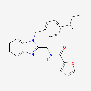 molecular formula C24H25N3O2 B2869233 N-[(1-{[4-(butan-2-yl)phenyl]methyl}-1H-1,3-benzodiazol-2-yl)methyl]furan-2-carboxamide CAS No. 920113-68-4