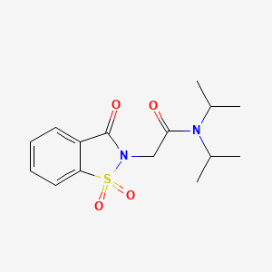 molecular formula C15H20N2O4S B2869236 2-(1,1-dioxido-3-oxobenzo[d]isothiazol-2(3H)-yl)-N,N-diisopropylacetamide CAS No. 876542-39-1