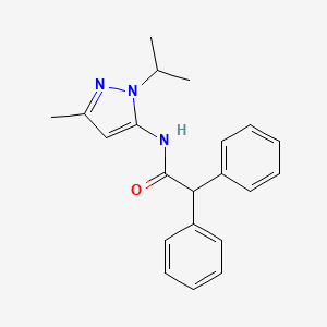 molecular formula C21H23N3O B2869252 N-(1-isopropyl-3-methyl-1H-pyrazol-5-yl)-2,2-diphenylacetamide CAS No. 1185072-40-5