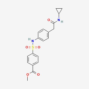 methyl 4-(N-(4-(2-(cyclopropylamino)-2-oxoethyl)phenyl)sulfamoyl)benzoate