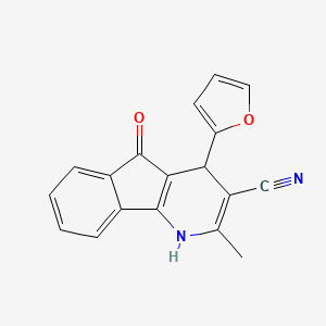 4-(2-furyl)-2-methyl-5-oxo-4,5-dihydro-1H-indeno[1,2-b]pyridine-3-carbonitrile