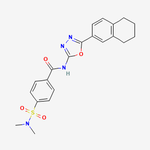 4-(dimethylsulfamoyl)-N-[5-(5,6,7,8-tetrahydronaphthalen-2-yl)-1,3,4-oxadiazol-2-yl]benzamide