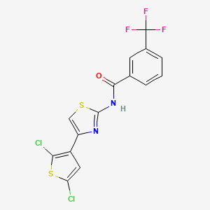 N-[4-(2,5-dichlorothiophen-3-yl)-1,3-thiazol-2-yl]-3-(trifluoromethyl)benzamide