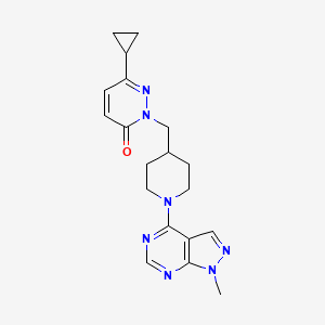 6-cyclopropyl-2-[(1-{1-methyl-1H-pyrazolo[3,4-d]pyrimidin-4-yl}piperidin-4-yl)methyl]-2,3-dihydropyridazin-3-one