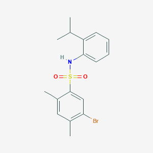 5-bromo-2,4-dimethyl-N-[2-(propan-2-yl)phenyl]benzene-1-sulfonamide